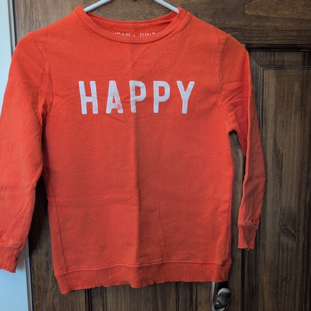 Garment dyed jean and June happy sweatshirt